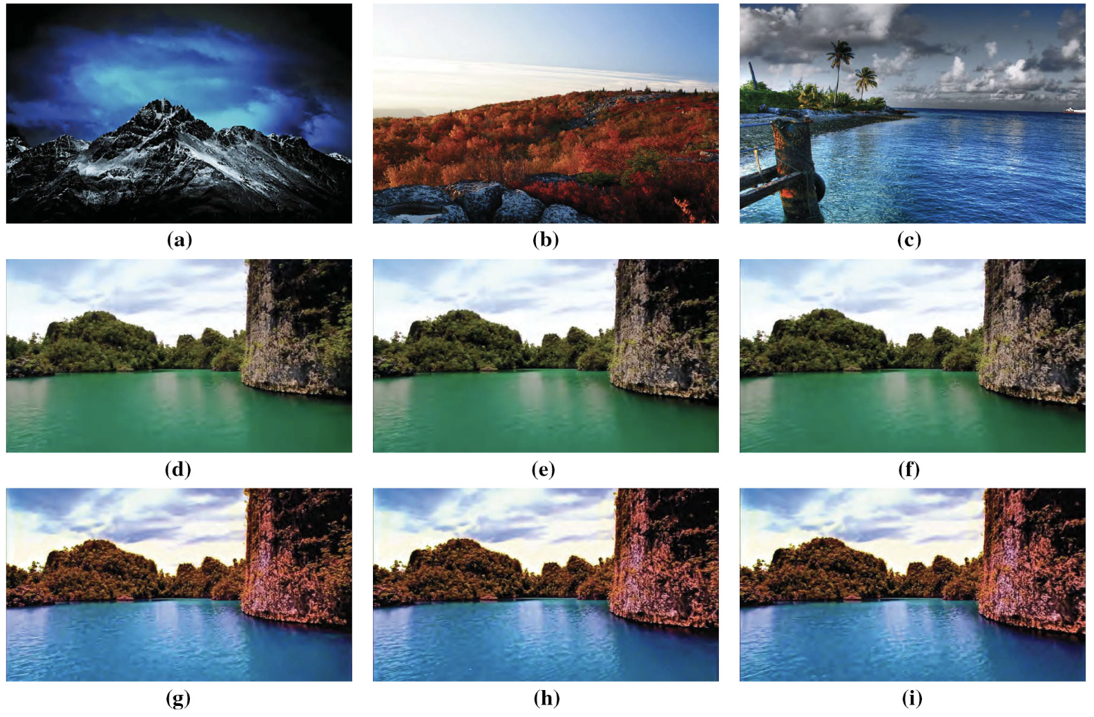 Consistent color and detail transfer from multiple source images for video and images.